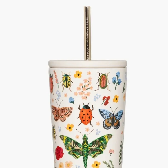 ❤️BUY 5 GET 3 FREE  Colorful Insect Print Tumbler, 24 oz. Cold Cup, Curio - Picture 3 of 5